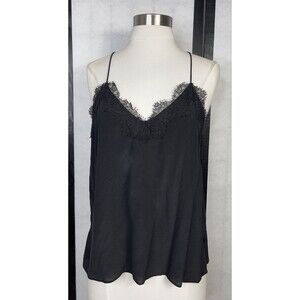 CAMI NYC Silk Lace-Trim Camisole. Size: XS